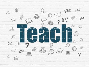 Kavram öğrenme: duvar arka plan üzerinde öğretmek