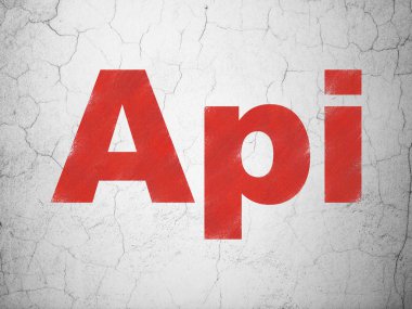 Programlama kavramı: API duvar arka plan üzerinde