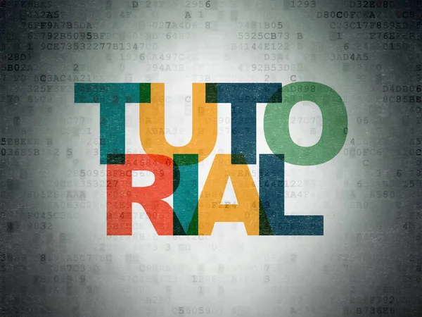 Studeren concept: Tutorial op digitale Data-Paper achtergrond — Stockfoto