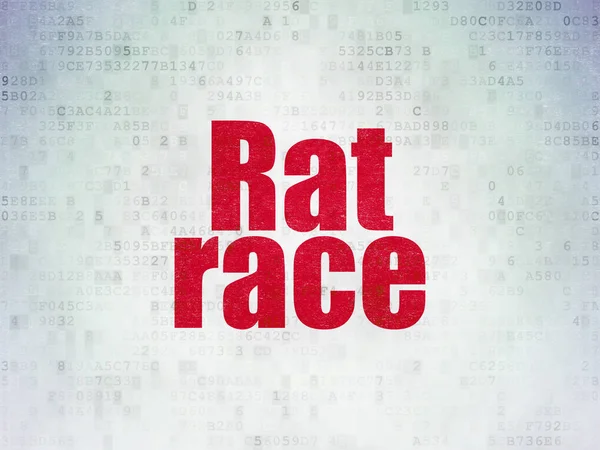 Conceito de política: Rat Race on Digital Data Paper background — Fotografia de Stock