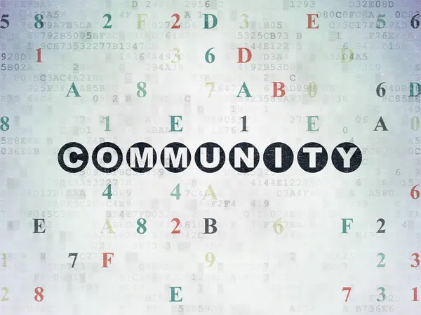 Sosyal ağ kavramı: Dijital Veri Kağıdı arkaplanındaki Topluluk — Stok fotoğraf