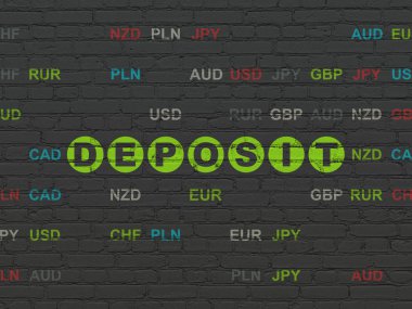 Bankacılık kavramı: duvar arka plan mevduat