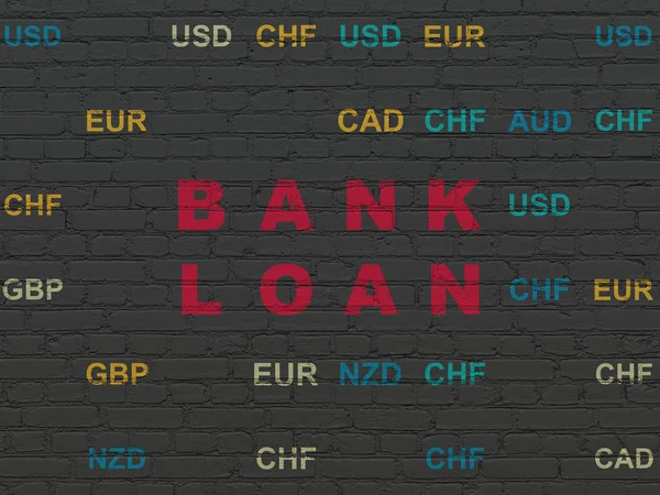 Bancaire concept: de lening van de Bank op muur achtergrond — Stockfoto