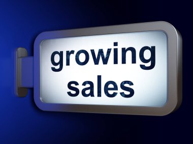 Ekonomi kavramı: satış billboard arka plan üzerinde büyüyen