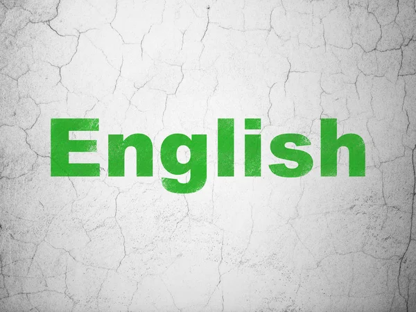 Concepto educativo: Inglés en el fondo de la pared — Foto de Stock