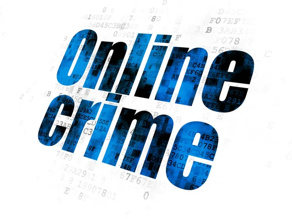 Conceito de privacidade: Crime Online em fundo digital — Fotografia de Stock