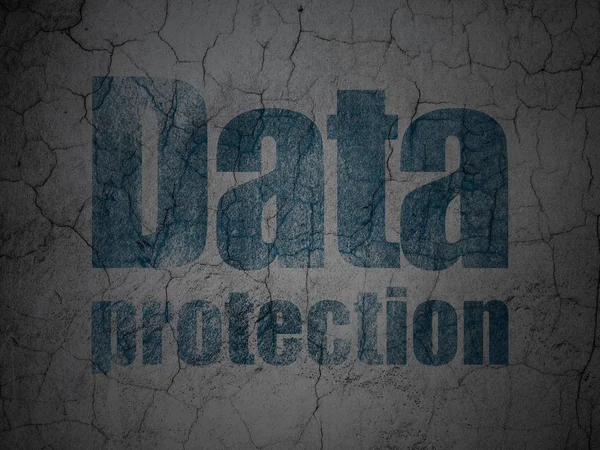 Safety concept: Data Protection on grunge wall background — Stock Photo, Image