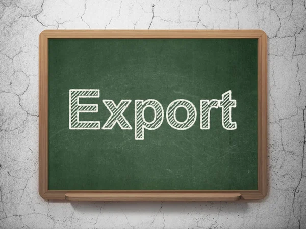 Business concept: Export on chalkboard background — Stock Photo, Image