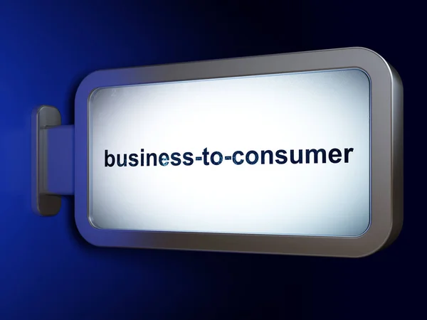 Affärsidé: Business-to-consumer på billboard bakgrund — Stockfoto