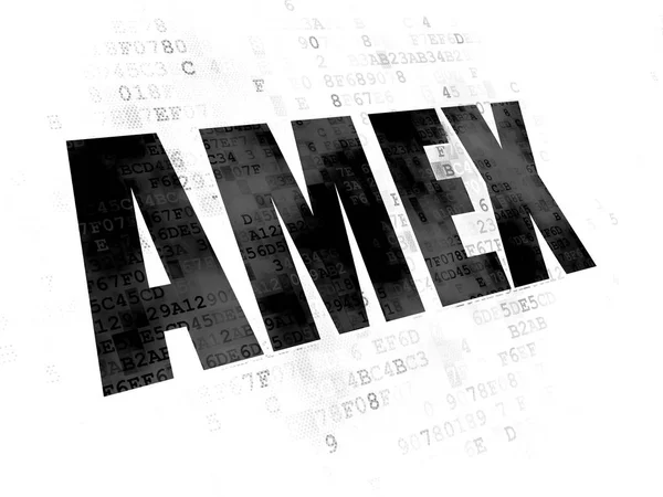 Conceito de índices bolsistas: AMEX sobre fundo digital — Fotografia de Stock