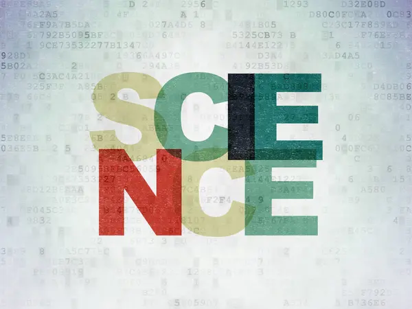 Concept scientifique : Science on Digital Data Paper background — Photo
