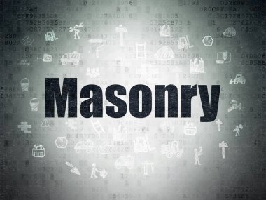 Bina inşaat kavramı: dijital veri kağıt arka plan duvar