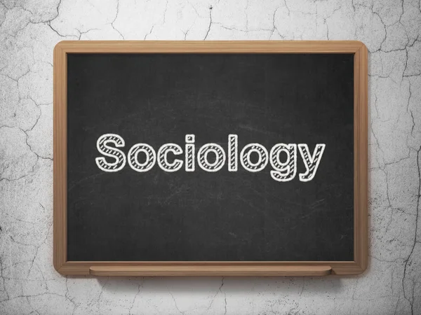 Conceito de educação: Sociologia sobre fundo quadro-negro — Fotografia de Stock
