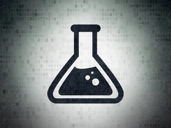 Science concept: Flask on Digital Data Paper background — Stock Photo, Image