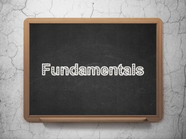 Bilim kavramı: Kara tahta arka plan üzerinde temelleri