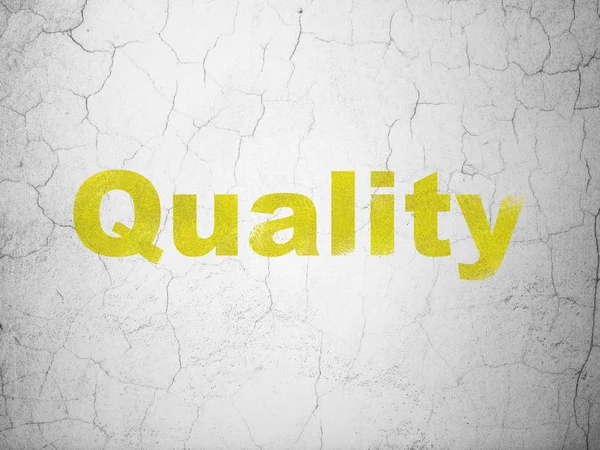 Advertising concept: Quality on wall background — Stock Photo, Image