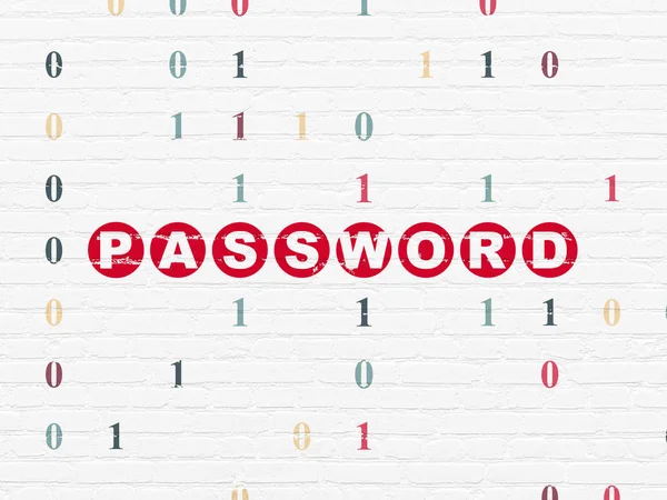 Privacy concept: Password on wall background — Stock Photo, Image
