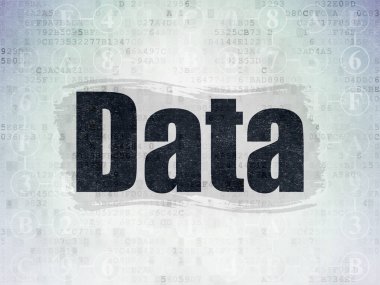 Bilgi kavramı: dijital veri kağıt arka plan üzerinde veri