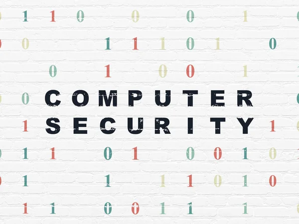 Concept de protection : Sécurité informatique sur fond mural — Photo