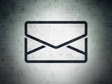 Ekonomi kavramı: e-posta dijital veri kağıt arka plan üzerinde