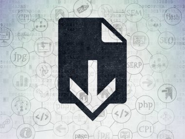 Web tasarım konsepti: dijital veri kağıt arka plan üzerinde Download