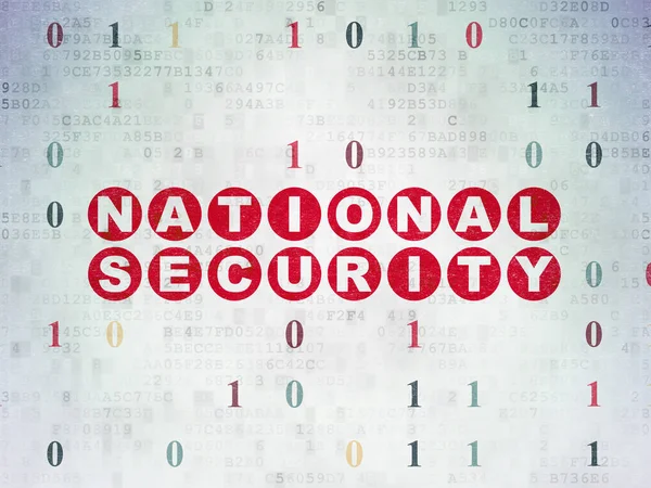 保护的概念︰ 数字数据纸张背景上的国家安全 — 图库照片