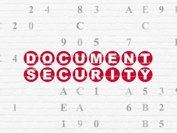Protection concept: Document Security on wall background — Stock Photo, Image