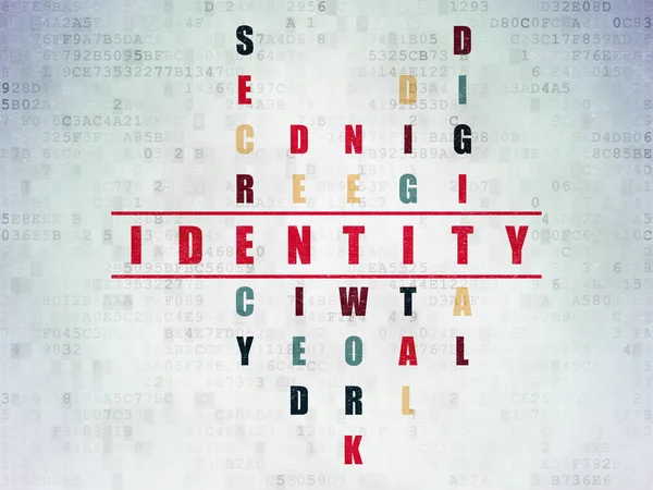 Schutzkonzept: Identität im Kreuzworträtsel — Stockfoto