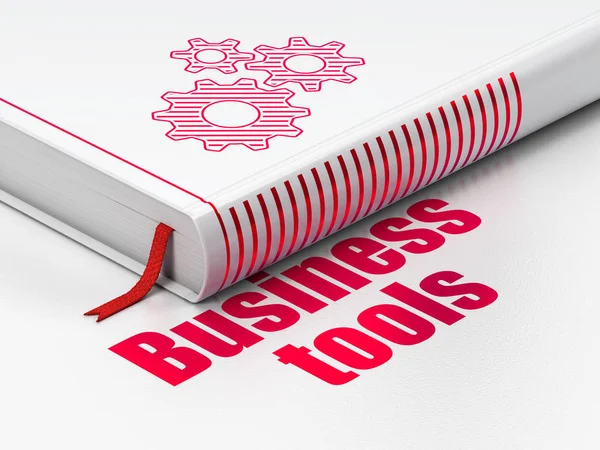 Finans konceptet: boken växlar, business-verktyg på vit bakgrund — Stockfoto