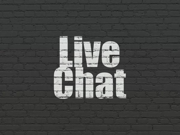 Concetto di Web design: Live Chat sullo sfondo della parete — Foto Stock