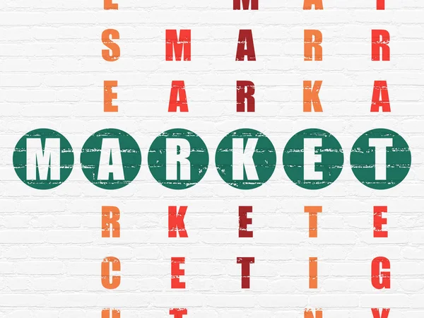 Marketing concept: markt in kruiswoordraadsel — Stockfoto
