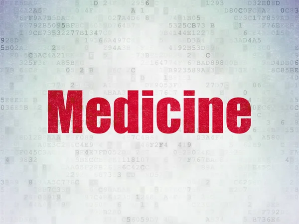 Concepto de salud: Medicina en el fondo del documento de datos digitales — Foto de Stock