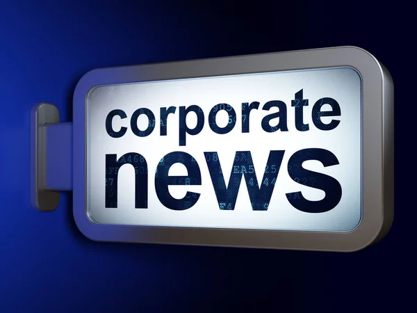 News concept: Corporate News su sfondo cartellone — Foto Stock