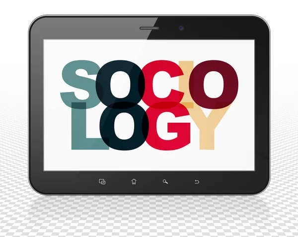 Education concept: Tablet Pc Computer with Sociology on  display — Stock Photo, Image