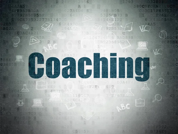 Studienkonzept: Coaching auf digitalem Datenpapier — Stockfoto