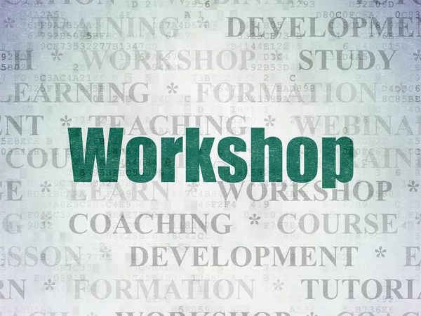 Concetto di apprendimento: Workshop sul background della Digital Data Paper — Foto Stock