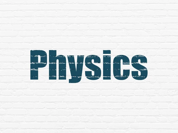 Studying concept: Physics on wall background — Stock Photo, Image