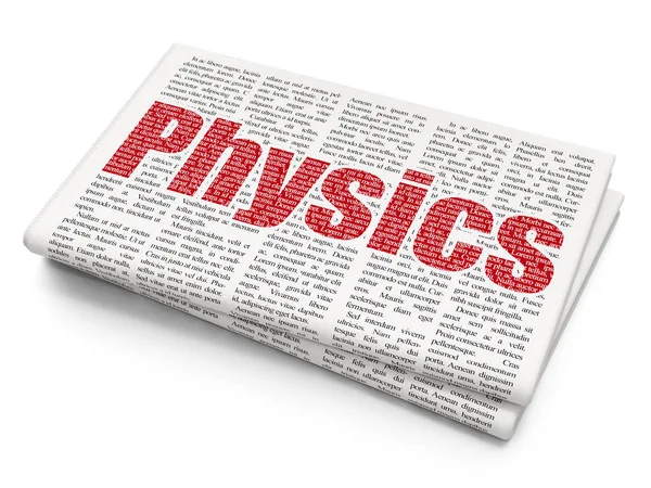 Studying concept: Physics on Newspaper background — Stock Photo, Image