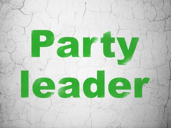 Politics concept: Party Leader on wall background