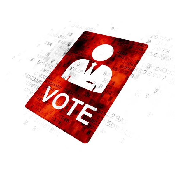 Politics concept: Ballot on Digital background — Stock Photo, Image