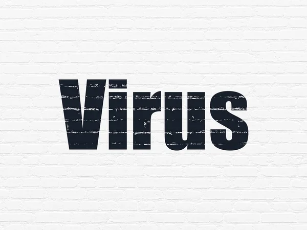 Concepto de seguridad: Virus en el fondo de pared — Foto de Stock