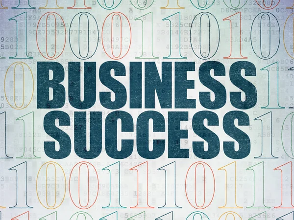 Finance concept: Business Success on Digital Data Paper background — Stock Photo, Image