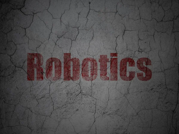 Wissenschaftskonzept: Robotik vor Grunge-Hintergrund — Stockfoto