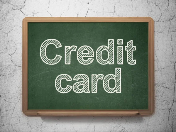 Concept bancaire : Carte de crédit sur fond de tableau — Photo