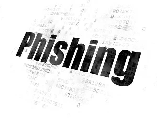 Koncepcja bezpieczeństwa: Phishing na tle cyfrowy — Zdjęcie stockowe