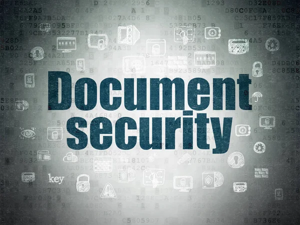 Koncepcja ochrony: Document Security na tle cyfrowych danych papierze — Zdjęcie stockowe