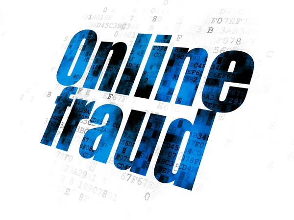 Veiligheidsconcept: onlinefraude op digitale achtergrond — Stockfoto