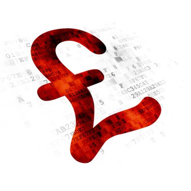 Bankacılık kavramı: Lirası dijital arka plan üzerinde