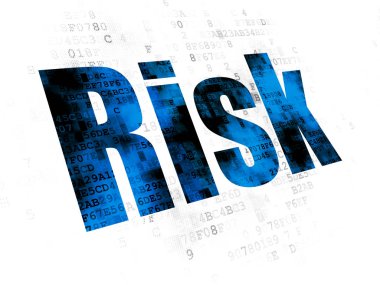 İş kavramı: dijital arka plan üzerinde Risk