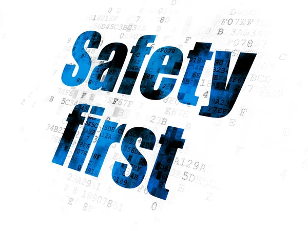 Safety concept: Safety First on Digital background — Stock Photo, Image